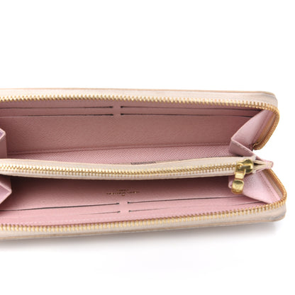 Louis Vuitton Damier Azur Clemence Wallet Rose Ballerine 4 of 12