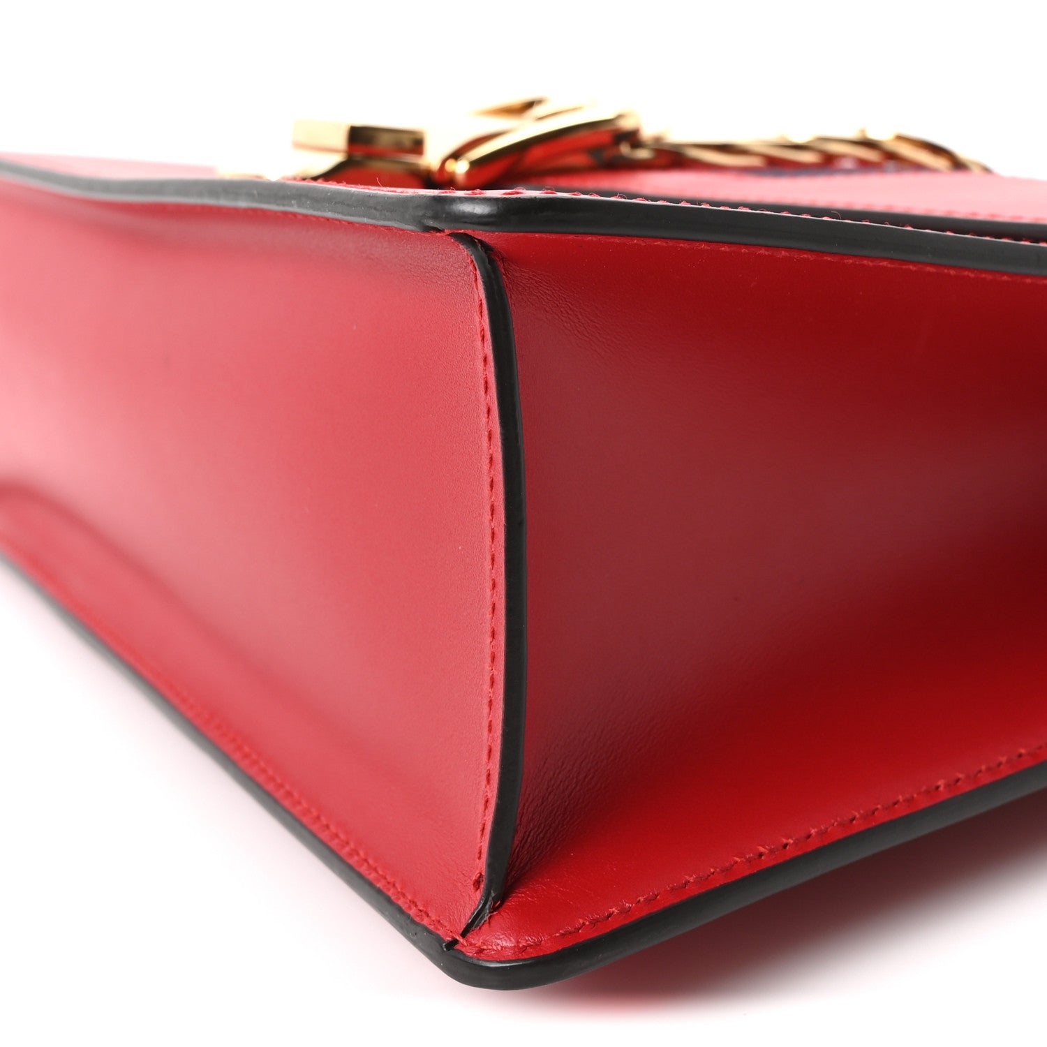 Gucci Calfskin Small Sylvie Shoulder Bag Hibiscus Red 10 of 10