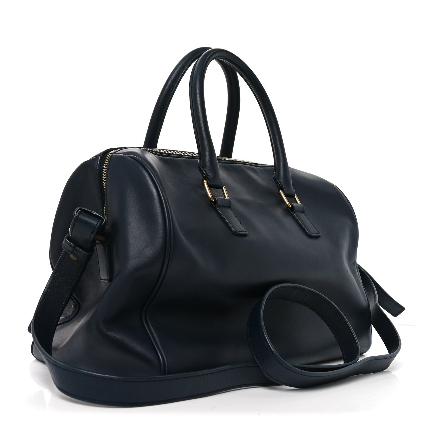 Saint Laurent Calfskin Classic Duffle 6 Marine 2 of 9