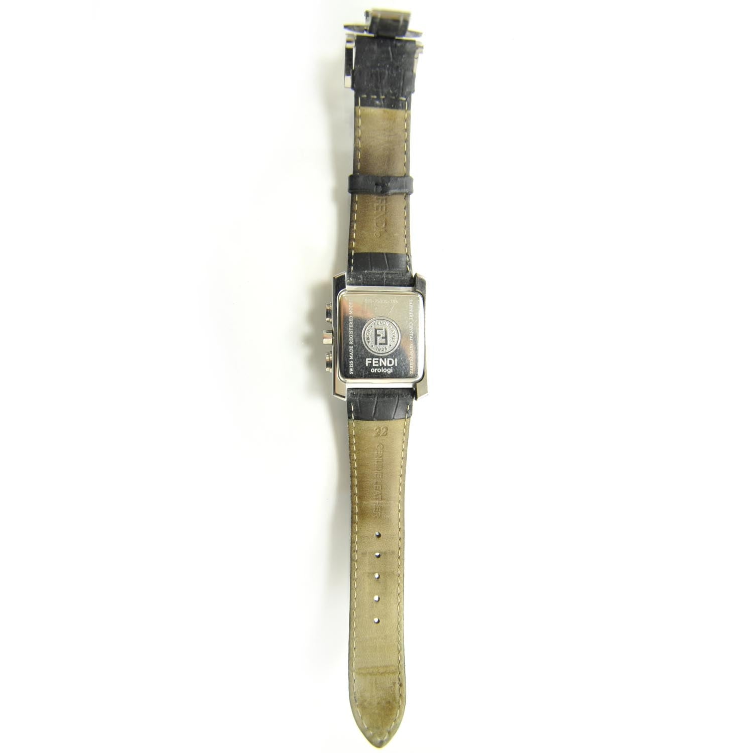 Fendi Stainless Steel Alligator 32mm Orologi Quartz Watch Black 5 of 7