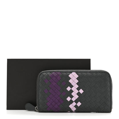 Bottega Veneta Nappa Intrecciato Zip Around Wallet Grey Multicolor 15 of 15
