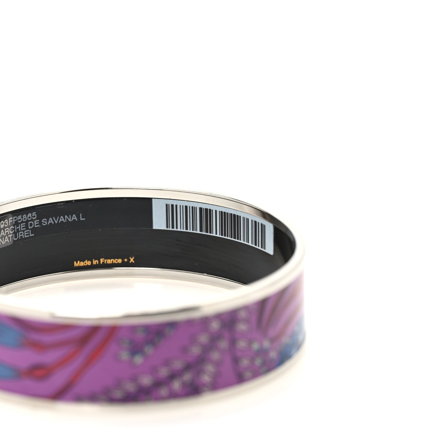 Hermes Enamel Printed Wide Le Marche de Savana Bracelet 65 7 of 8