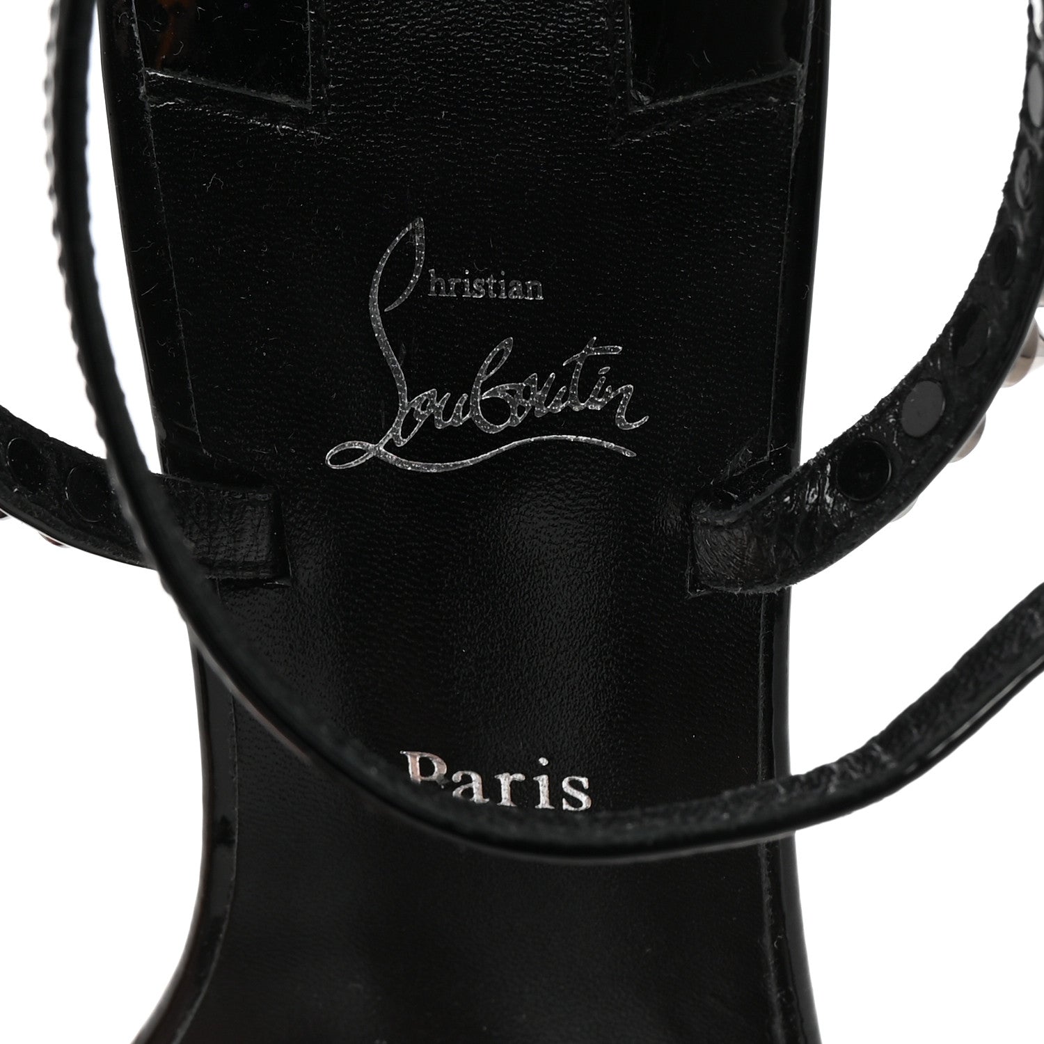 Christian Louboutin Patent Calfskin So Me Spike 85 Wedge Sandals 41 Black 8 of 8