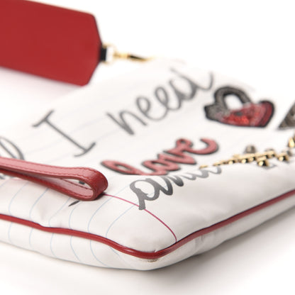 Dolce & Gabbana Calfskin All I Need is Love and Wifi Shoulder Bag White Multicolor 7 of 9