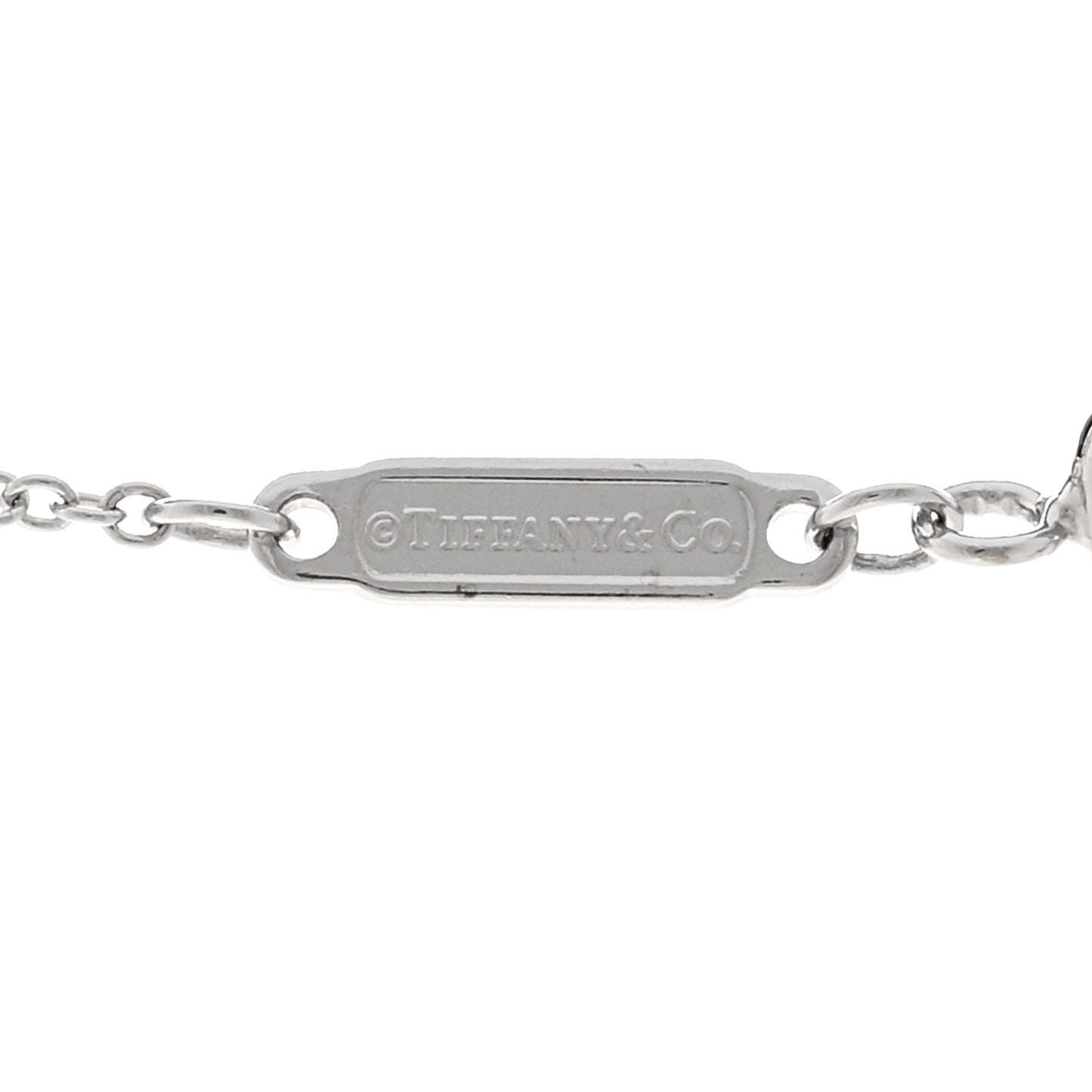 18K White Gold Diamond Mini T Smile Pendant Necklace