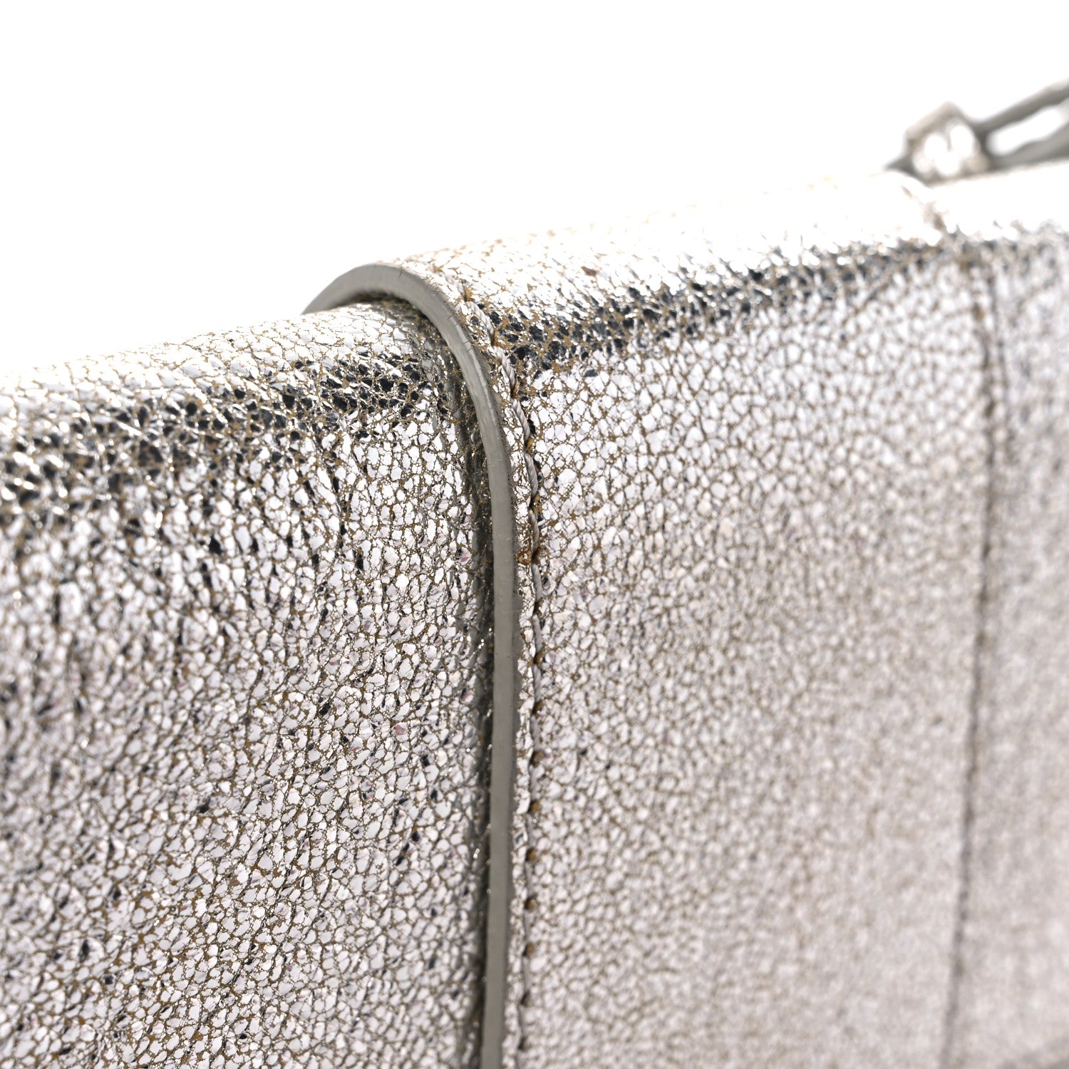Jimmy Choo Metallic Calfskin Rebel Bag Silver 10 of 13