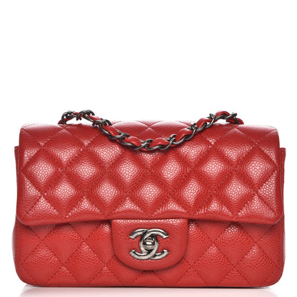 Chanel Caviar Quilted Mini Rectangular Flap Red 1 of 7