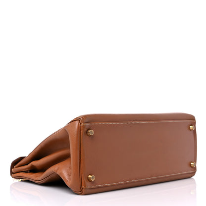 Hermes Courchevel Kelly Retourne 32 Gold 4 of 24