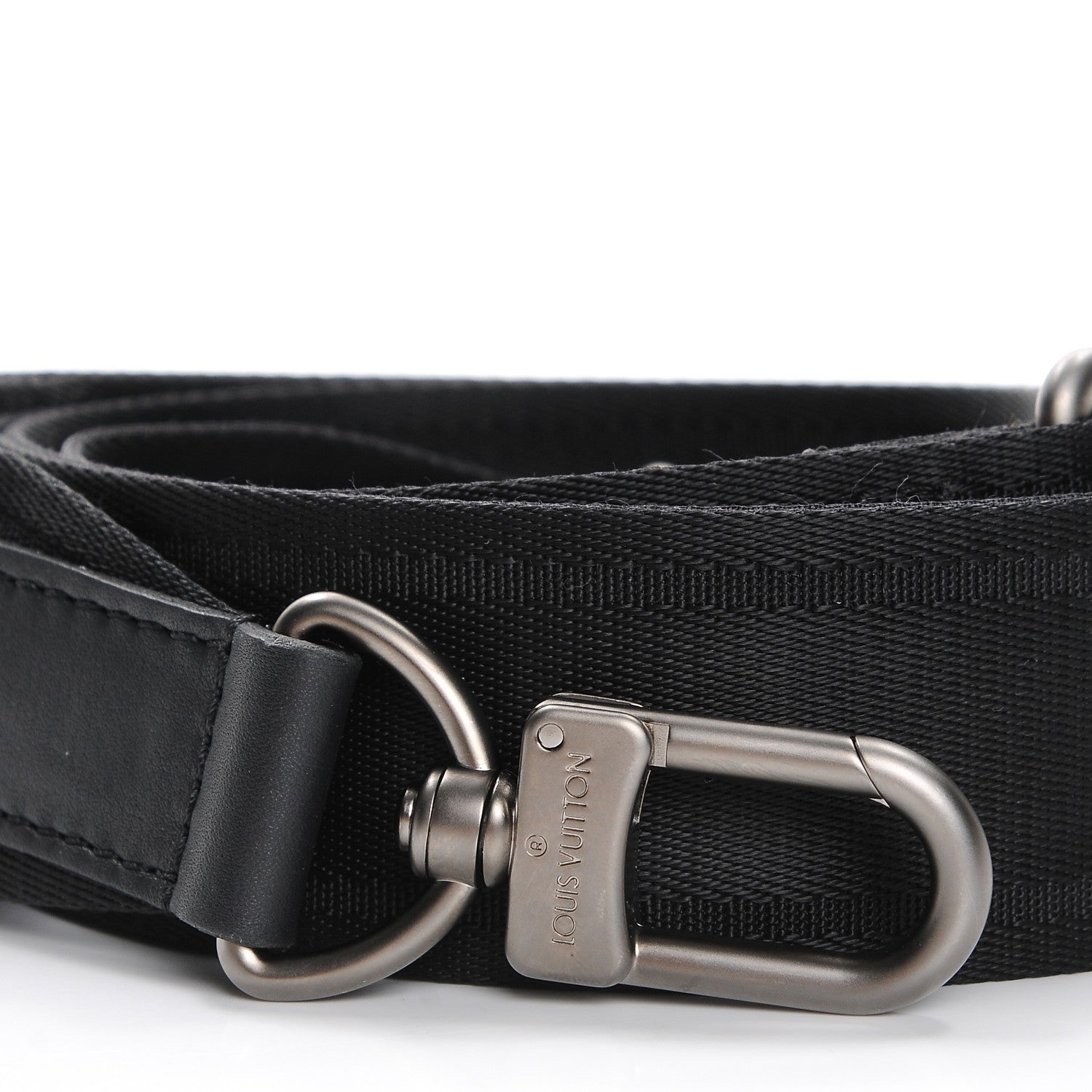 Louis Vuitton Canvas Adjustable Shoulder Strap Black 3 of 5