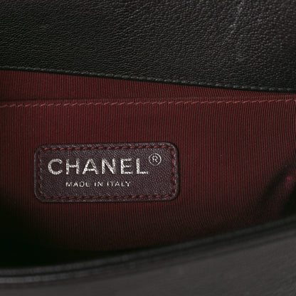 Chanel Goatskin Quilted Patent Small Duo Boy Flap Black 6 of 10