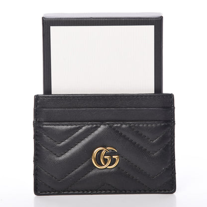 Gucci Calfskin Matelasse GG Marmont Card Holder Black 9 of 9
