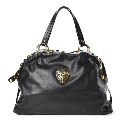 Gucci Calfskin Large Babouska Dome Satchel Black 1 of 12