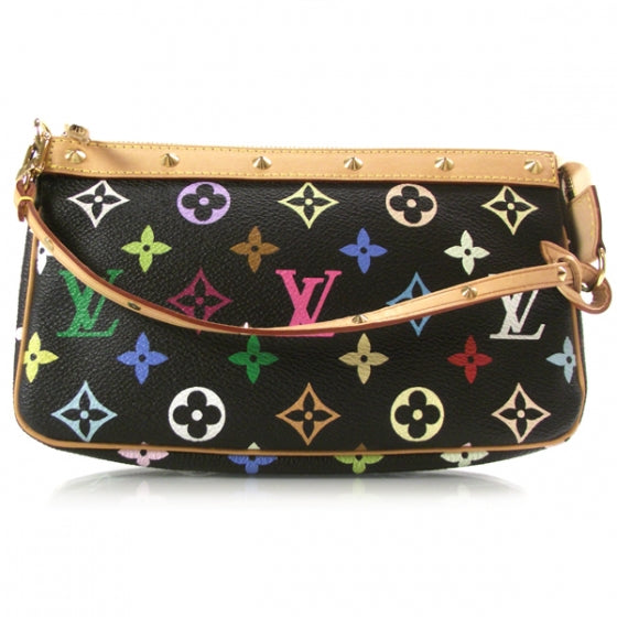 Monogram Multicolor Pochette Accessories Black