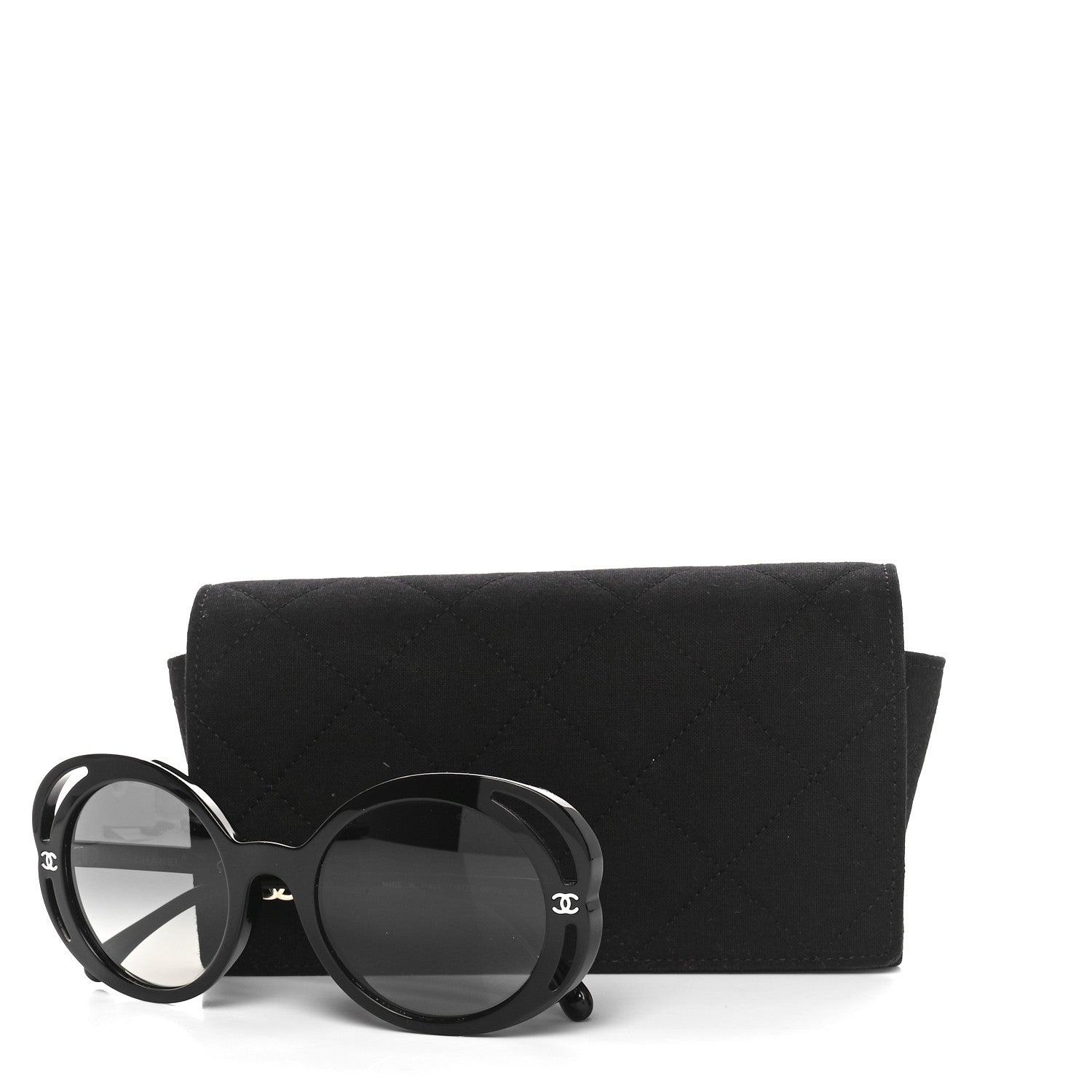 Chanel Acetate Round Sunglasses 71572A Black 7 of 7