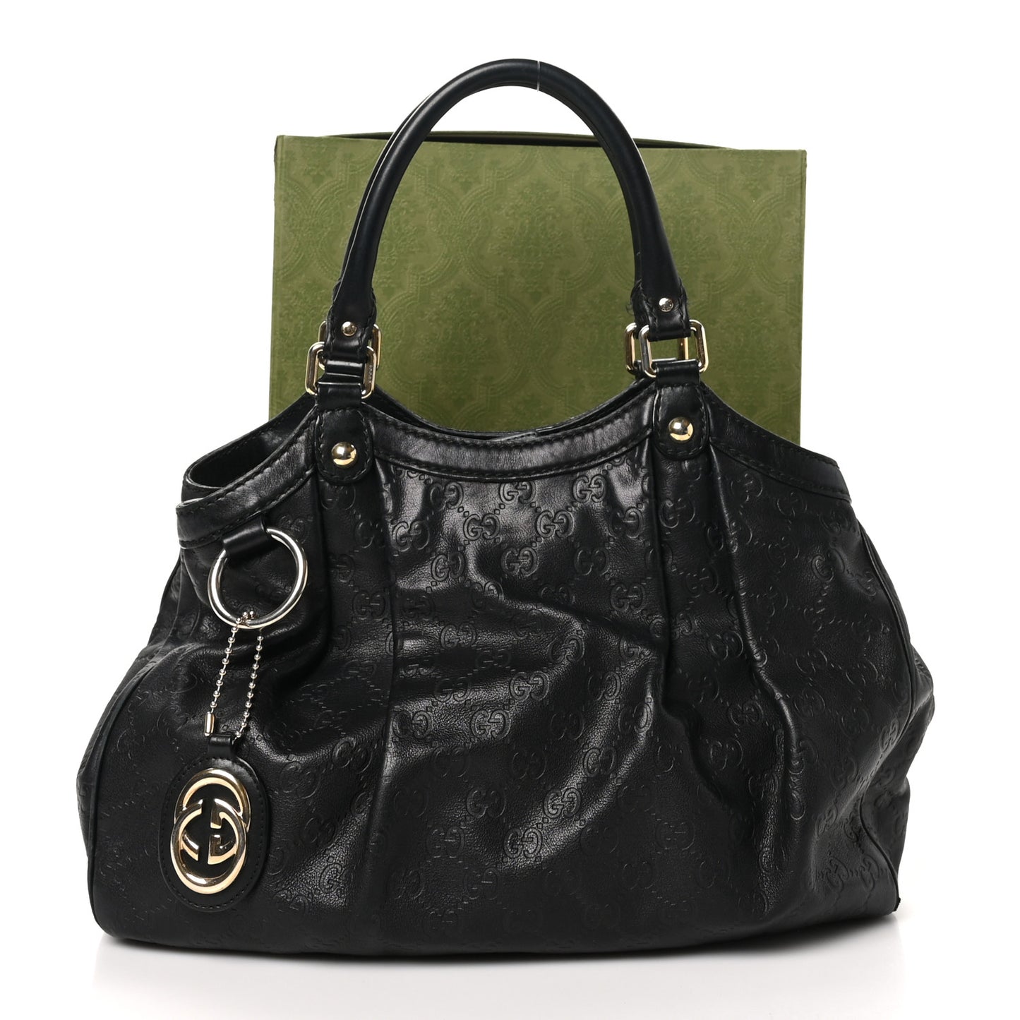 Guccissima Medium Sukey Tote Black