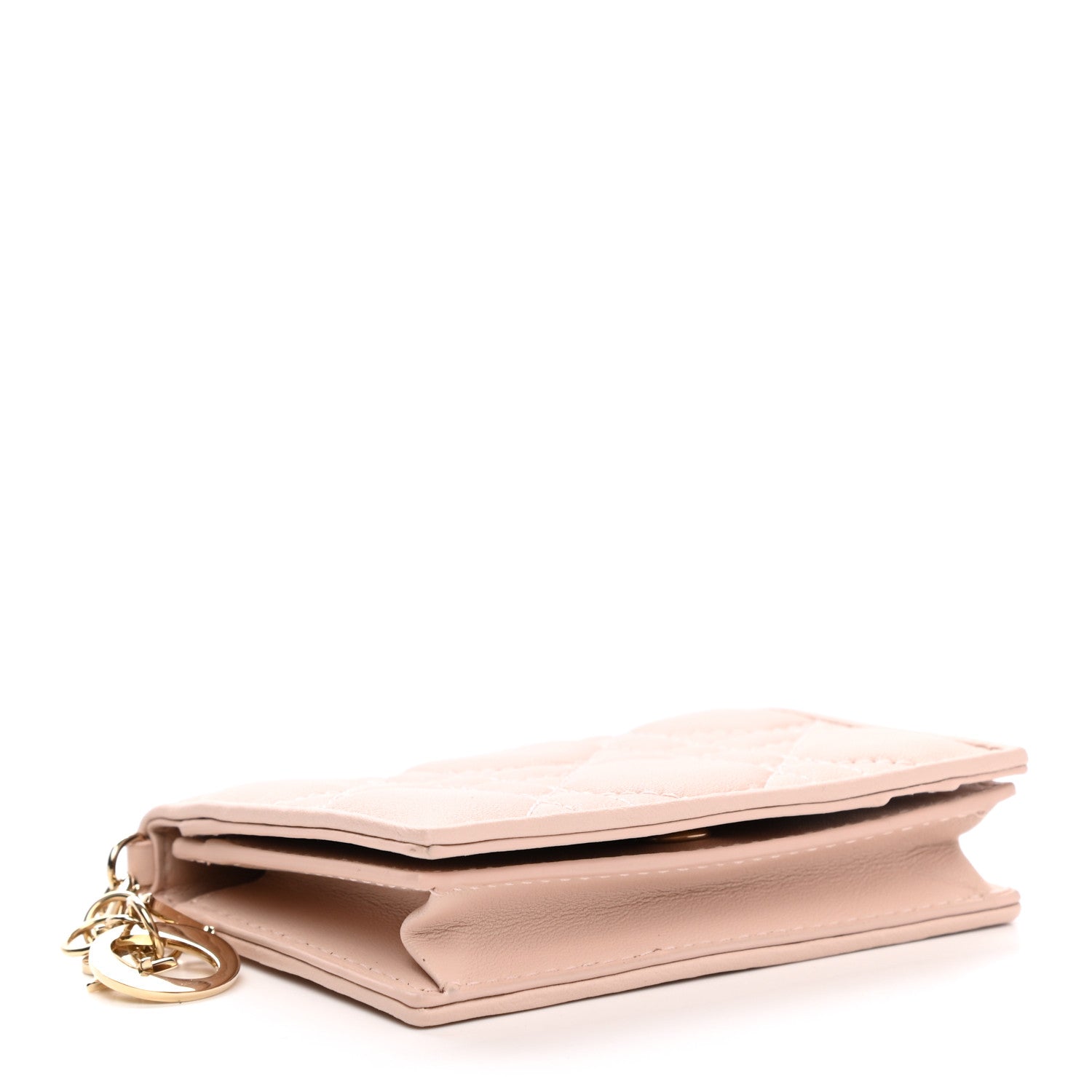 Christian Dior Lambskin Cannage Small Lady Dior Flap Card Holder Light Pink 4 of 8