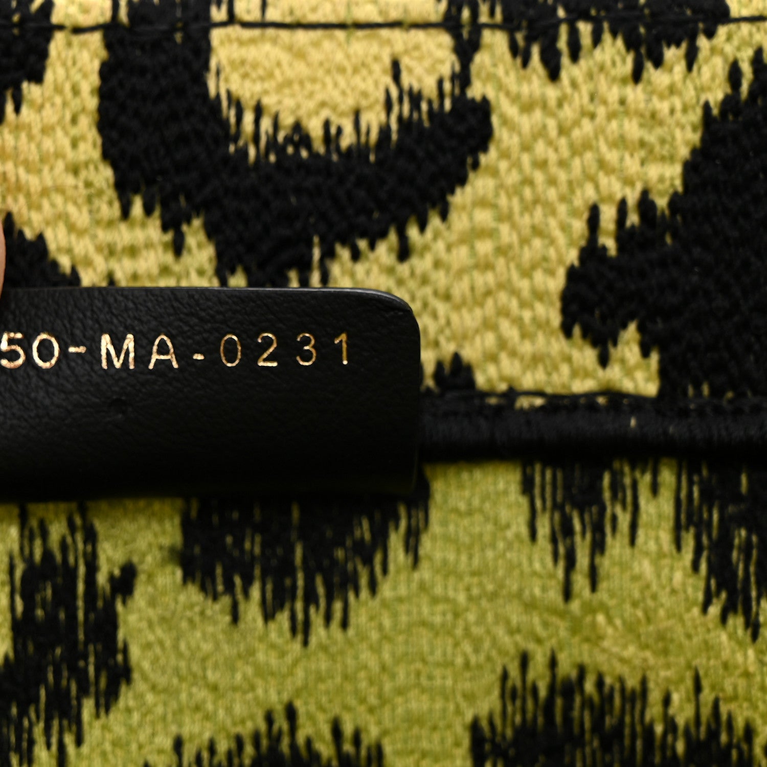 Christian Dior Canvas Mizza Embroidered Medium Leopard Book Tote Lime Pop 7 of 14