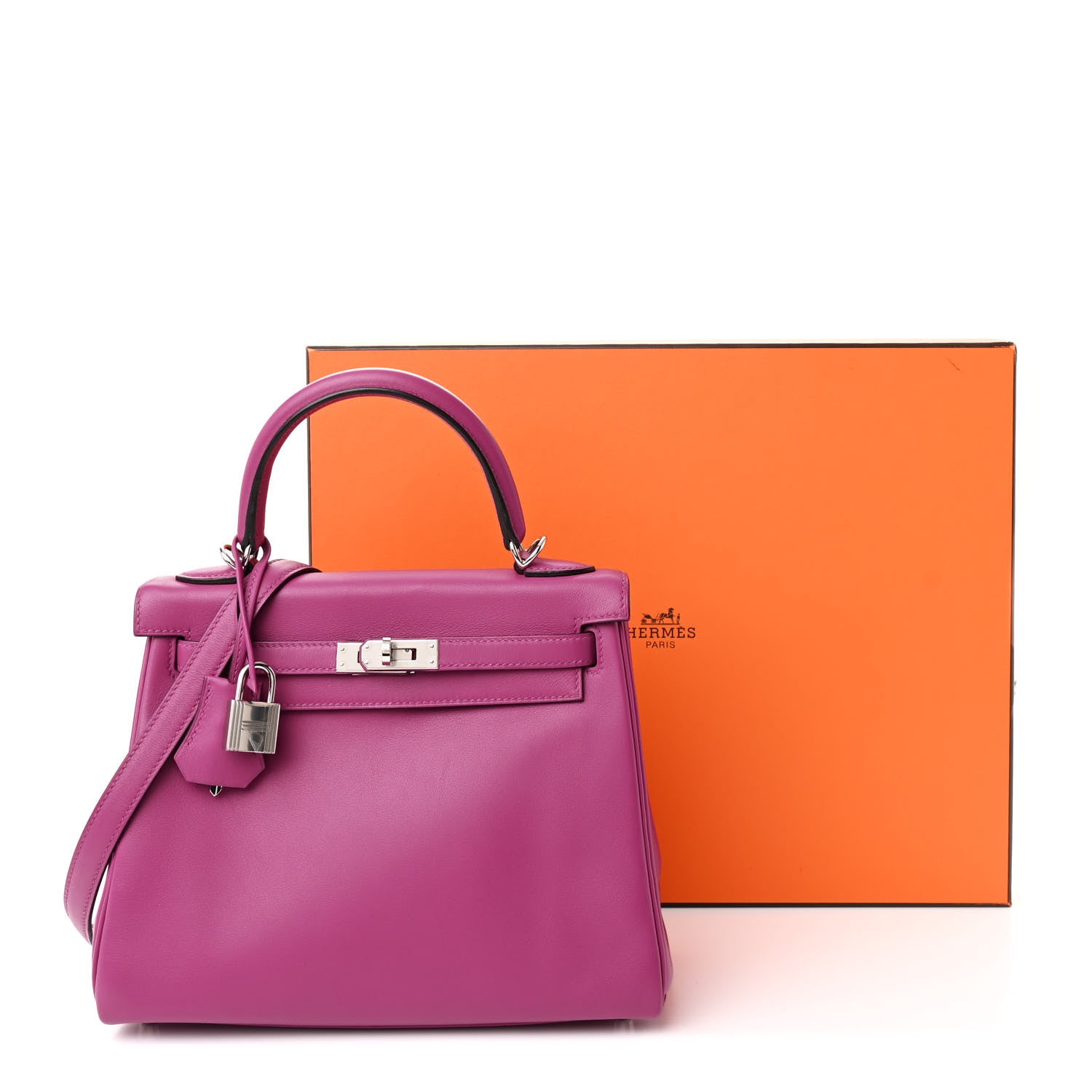 Hermes Swift Kelly Retourne 25 Rose Pourpre 11 of 11