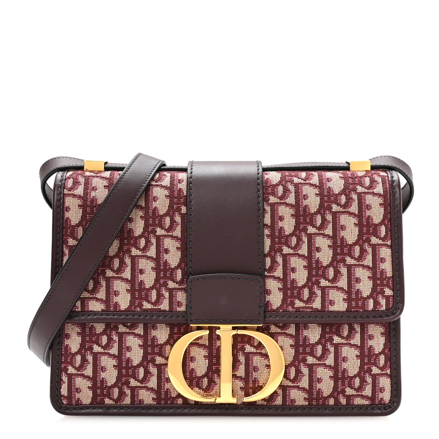 Oblique 30 Montaigne Flap Bag Burgundy