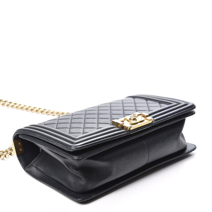 Chanel Lambskin Quilted Medium Boy Flap Black 3 of 10