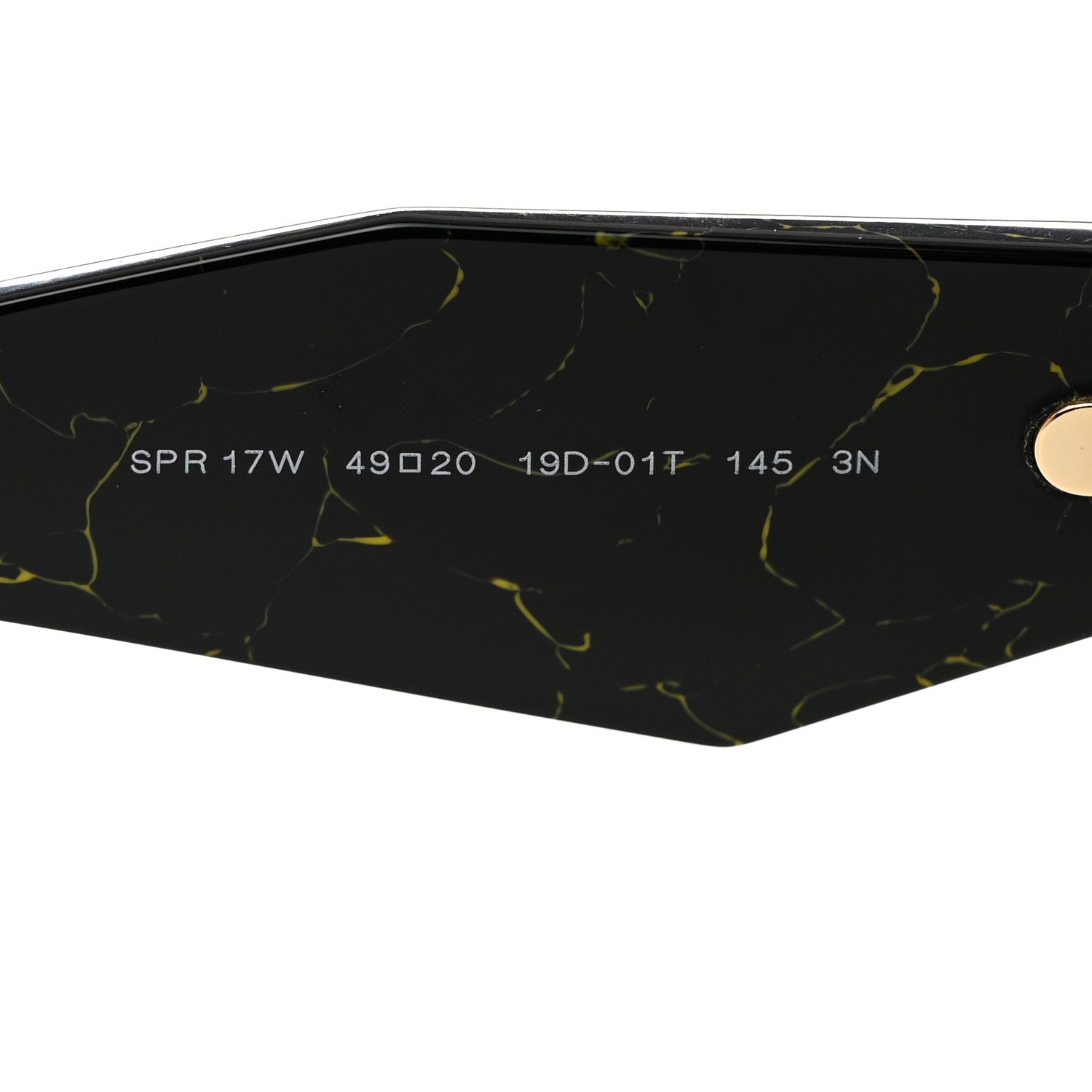 Prada Acetate Symbole Marbled Sunglasses SPR 17W Black Yellow 5 of 8
