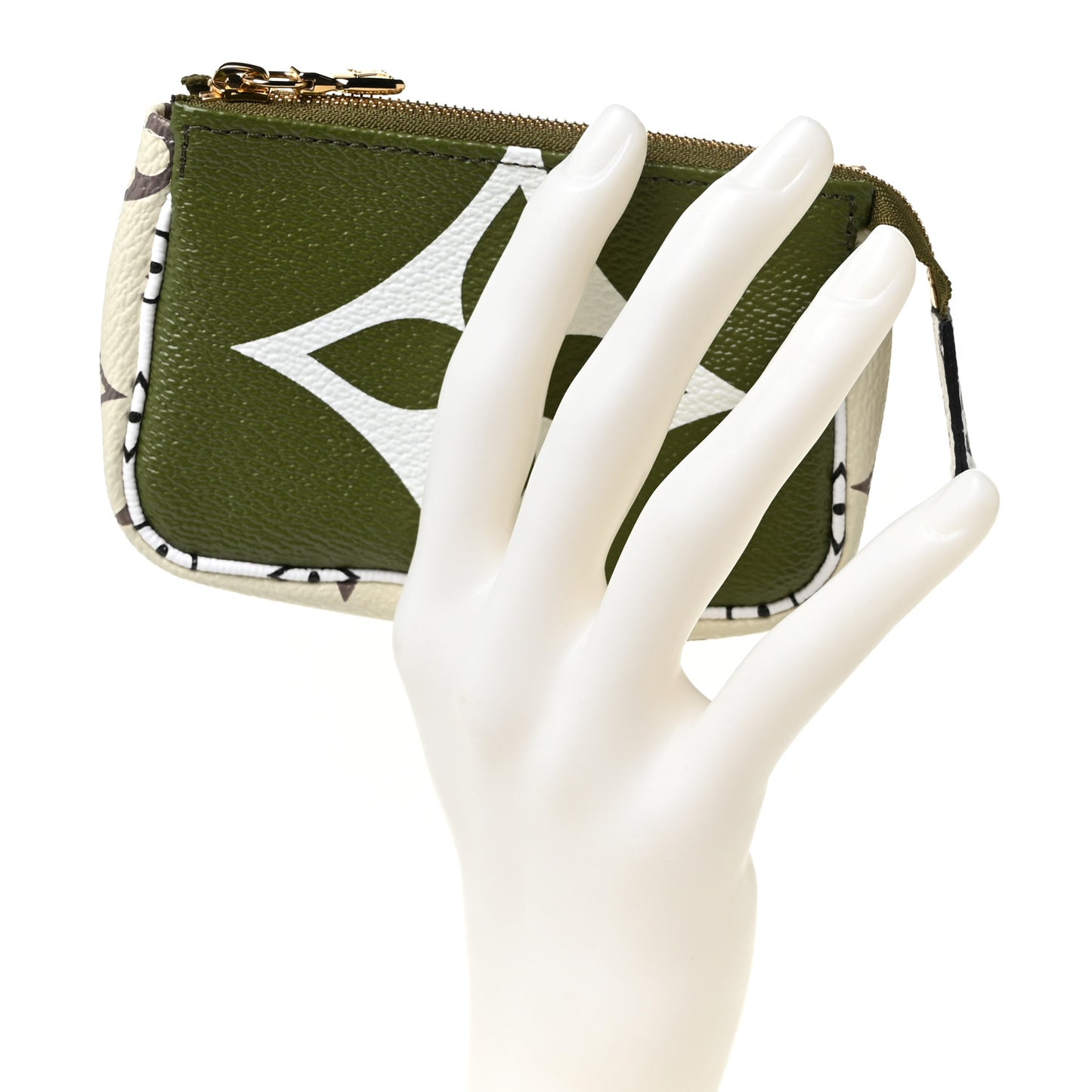 Monogram Giant Micro Pochette Accessories Kaki White