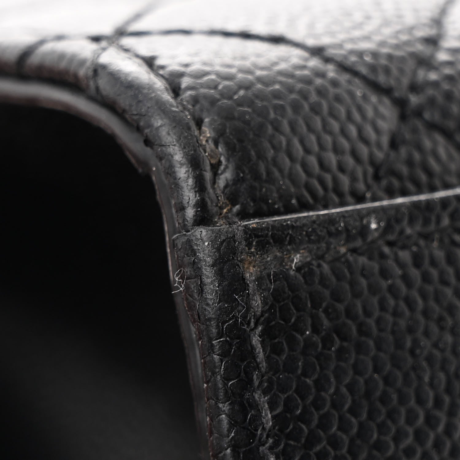 Saint Laurent Grain De Poudre Textured Mixed Matelasse Triquilt Medium Monogram Satchel Black 13 of 13