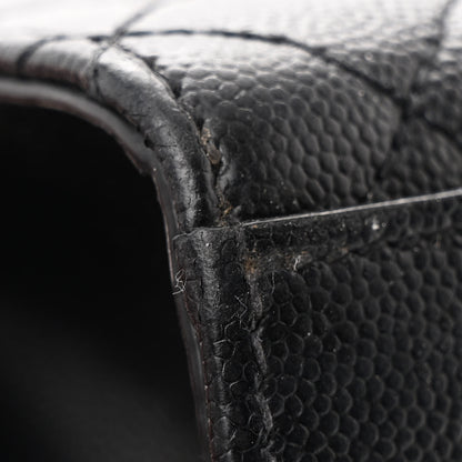 Saint Laurent Grain De Poudre Textured Mixed Matelasse Triquilt Medium Monogram Satchel Black 13 of 13