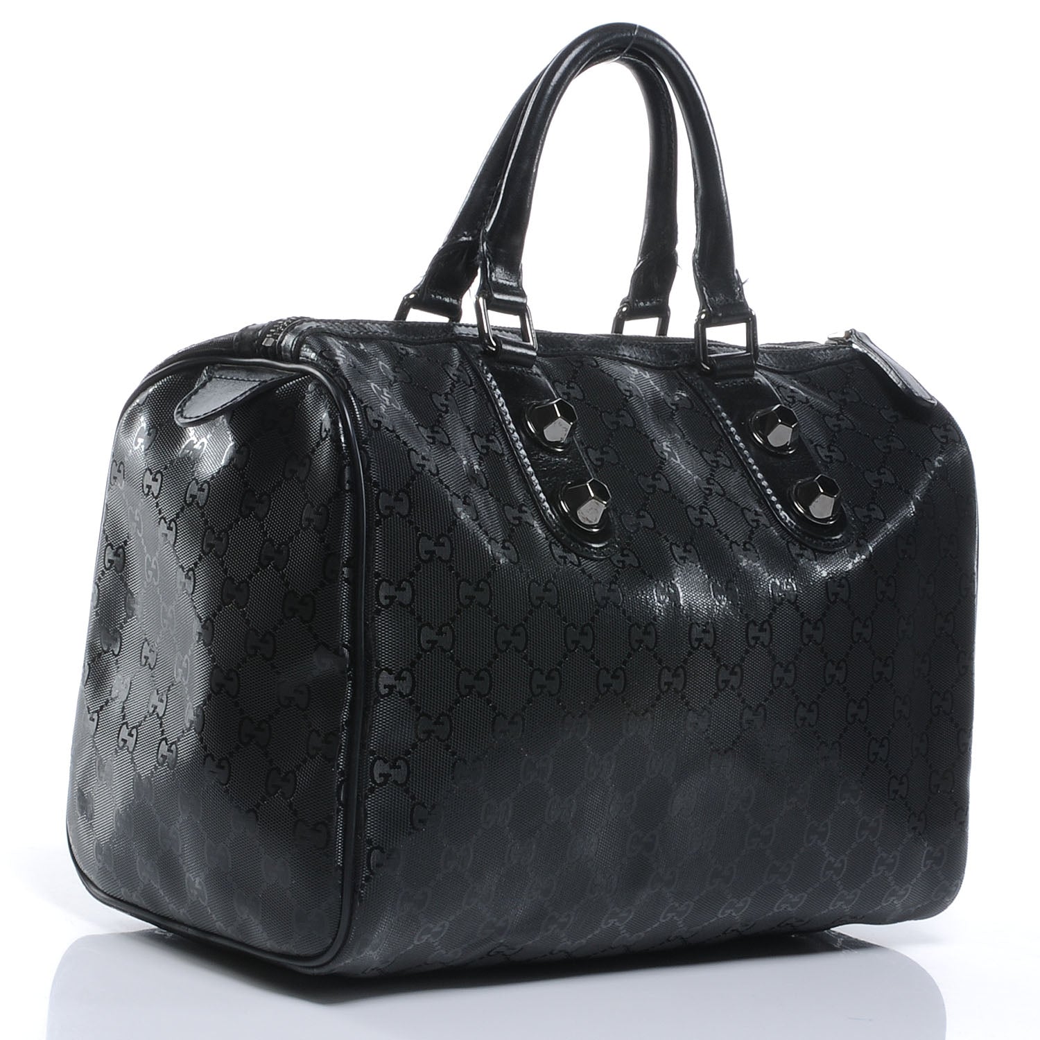 Gucci Imprime Monogram Medium Joy Stud Boston Black 3 of 8