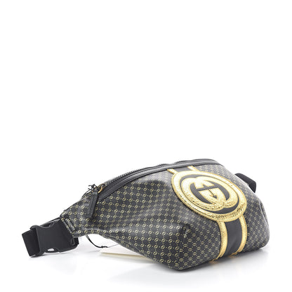 Gucci X DAPPER DAN Calfskin Laminated Ayers GG Micro Monogram Mens Belt Bag Black 4 of 9