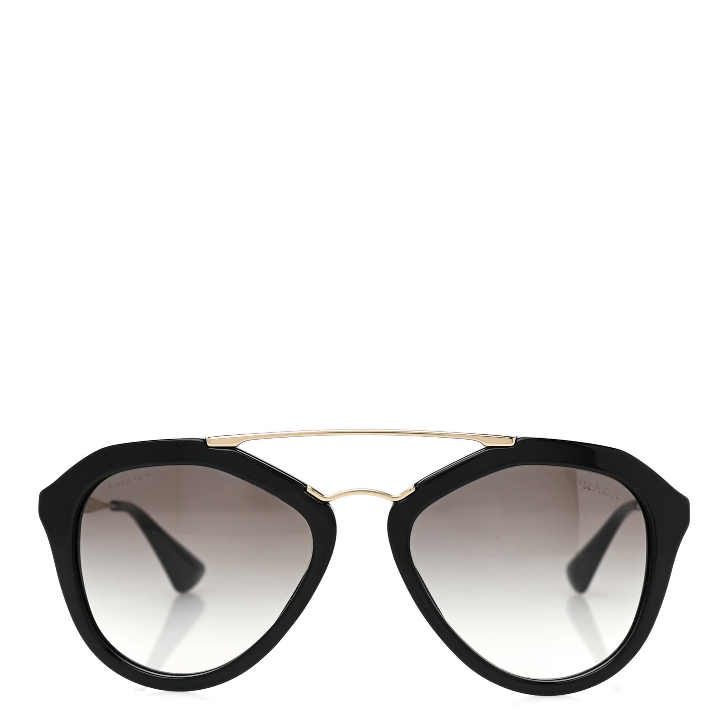 Acetate Metal Cinema Sunglasses SPR 12Q Black