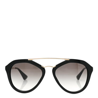 Prada Acetate Metal Cinema Sunglasses SPR 12Q Black 2 of 6
