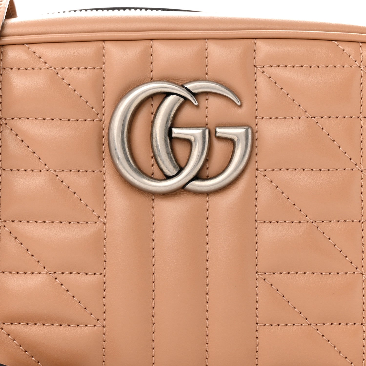 Gucci Calfskin Matelasse Aria Small GG Marmont Chain Shoulder Bag Camelia 8 of 11
