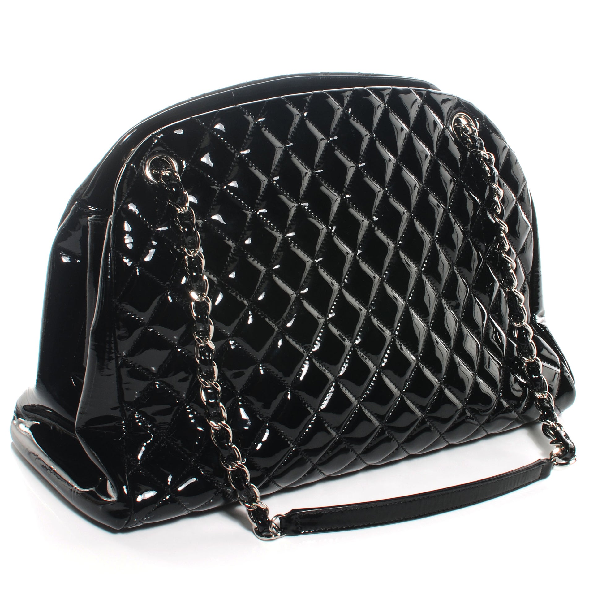 Chanel Patent Leather Large Just Mademoiselle Black 3 of 6