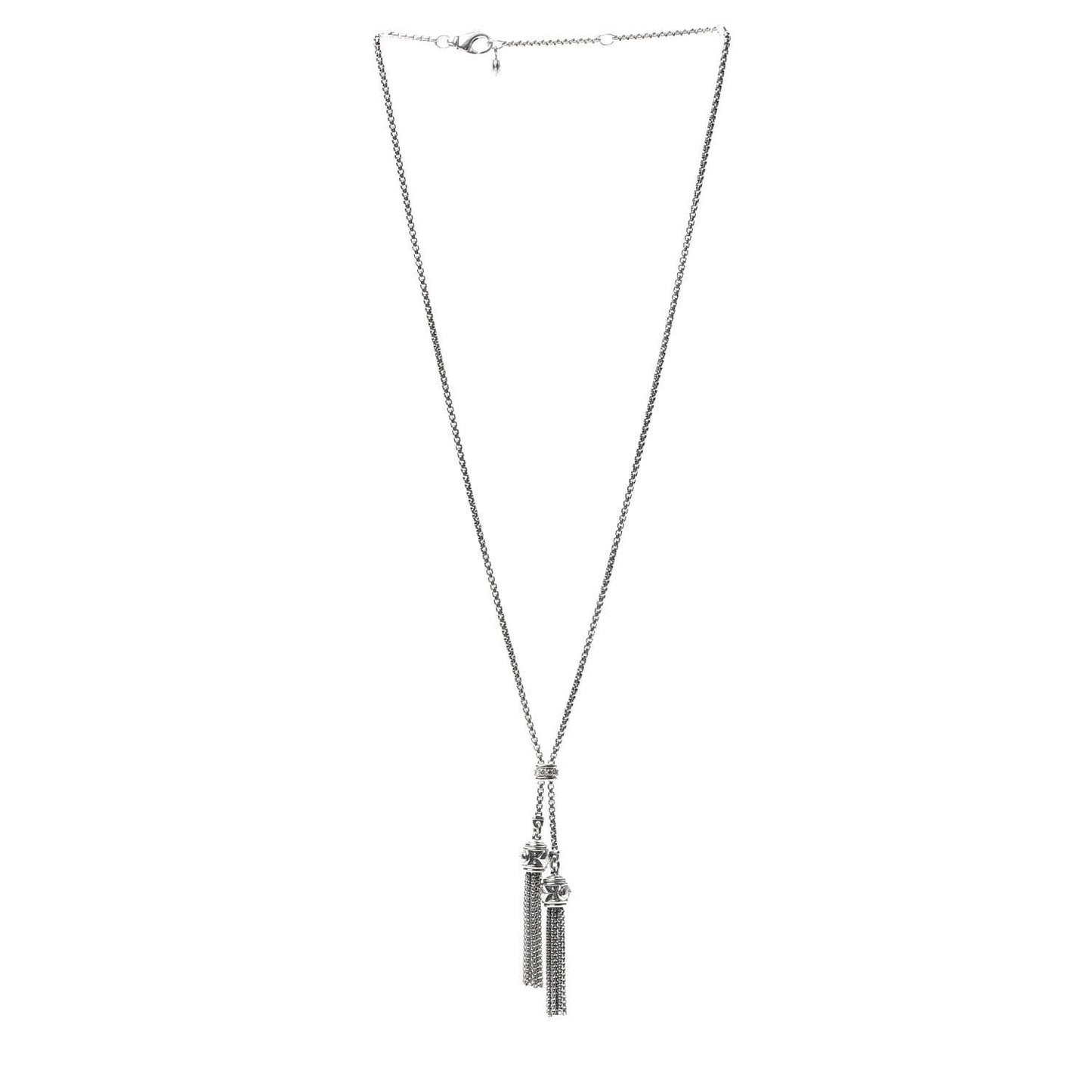 Sterling Silver Diamond Renaissance Tassel Necklace