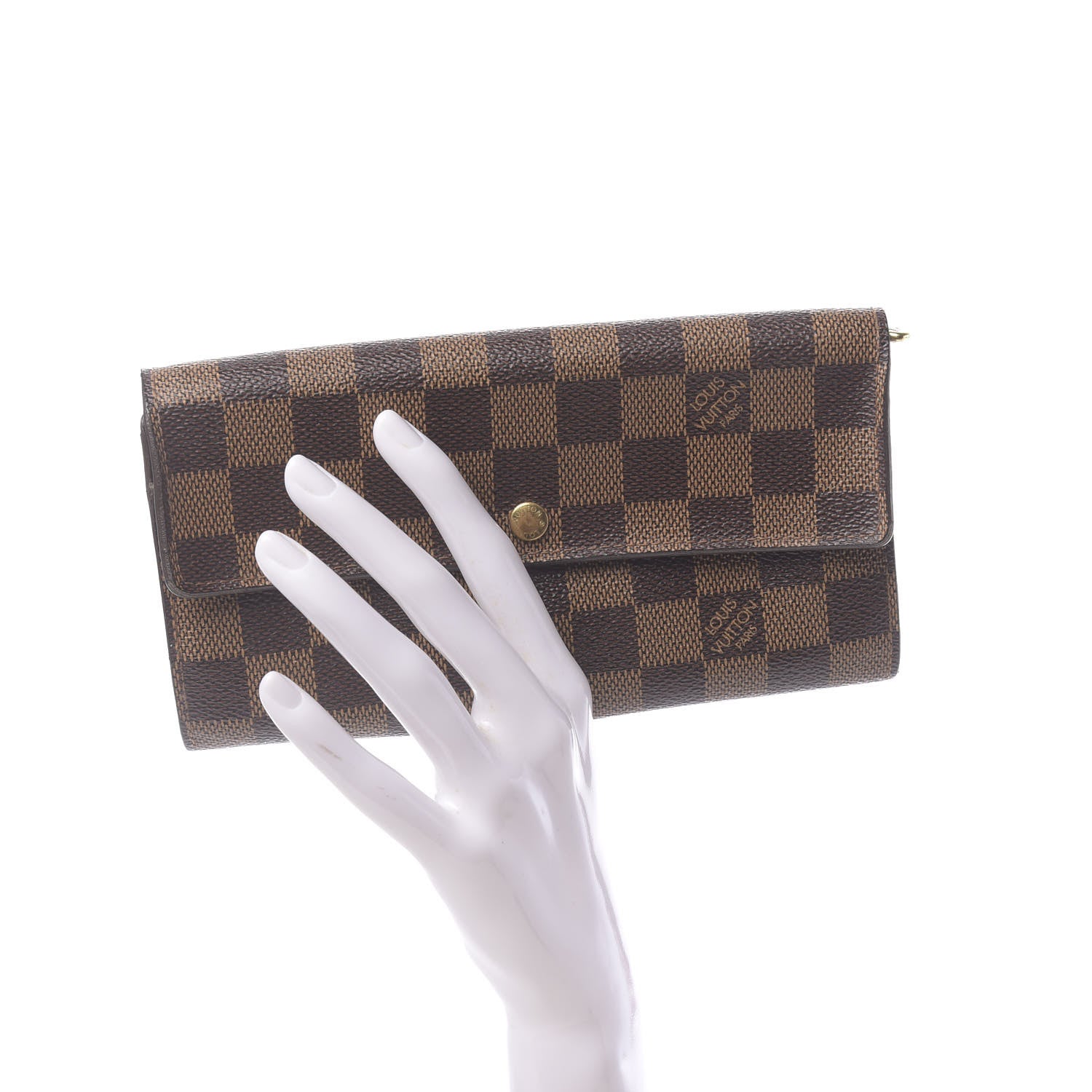 Louis Vuitton Damier Ebene Sarah Wallet 2 of 6