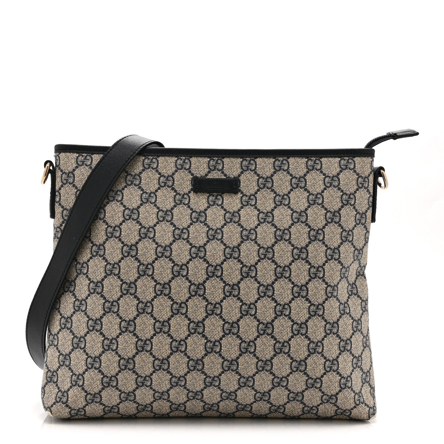 Gucci GG Plus Monogram Medium Flat Messenger Bag Navy 1 of 10
