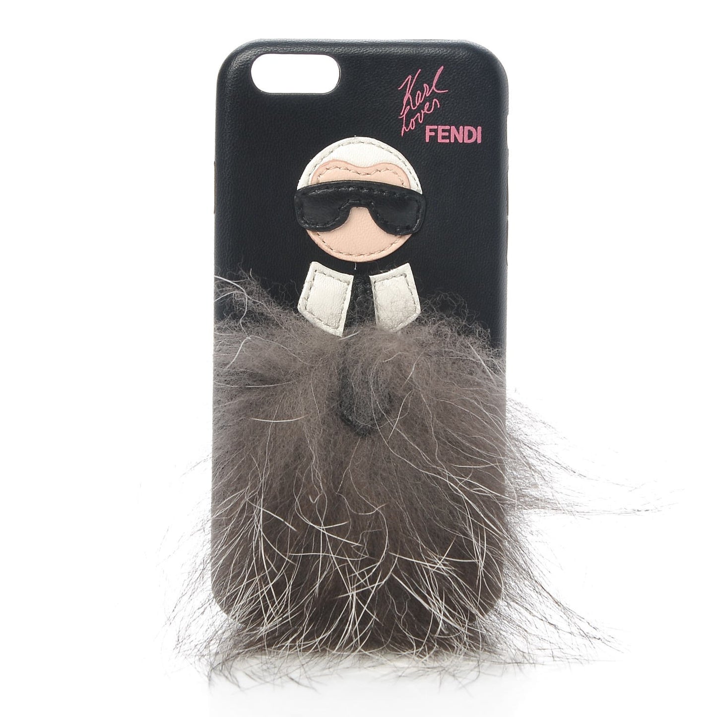 Nappa Fox Fur Karlito iPhone 6 Case Cover Black