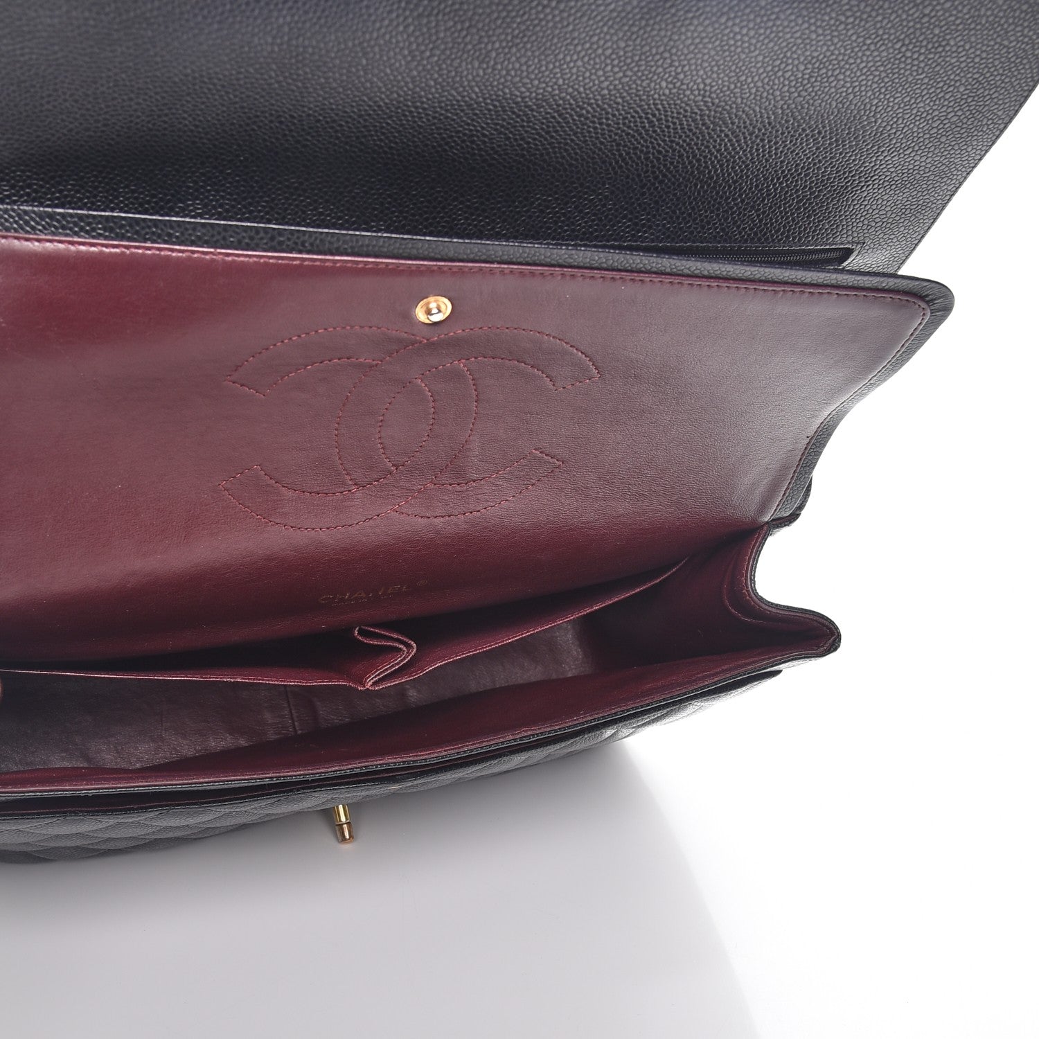 Chanel Caviar Quilted Maxi Double Flap Black 6 of 10