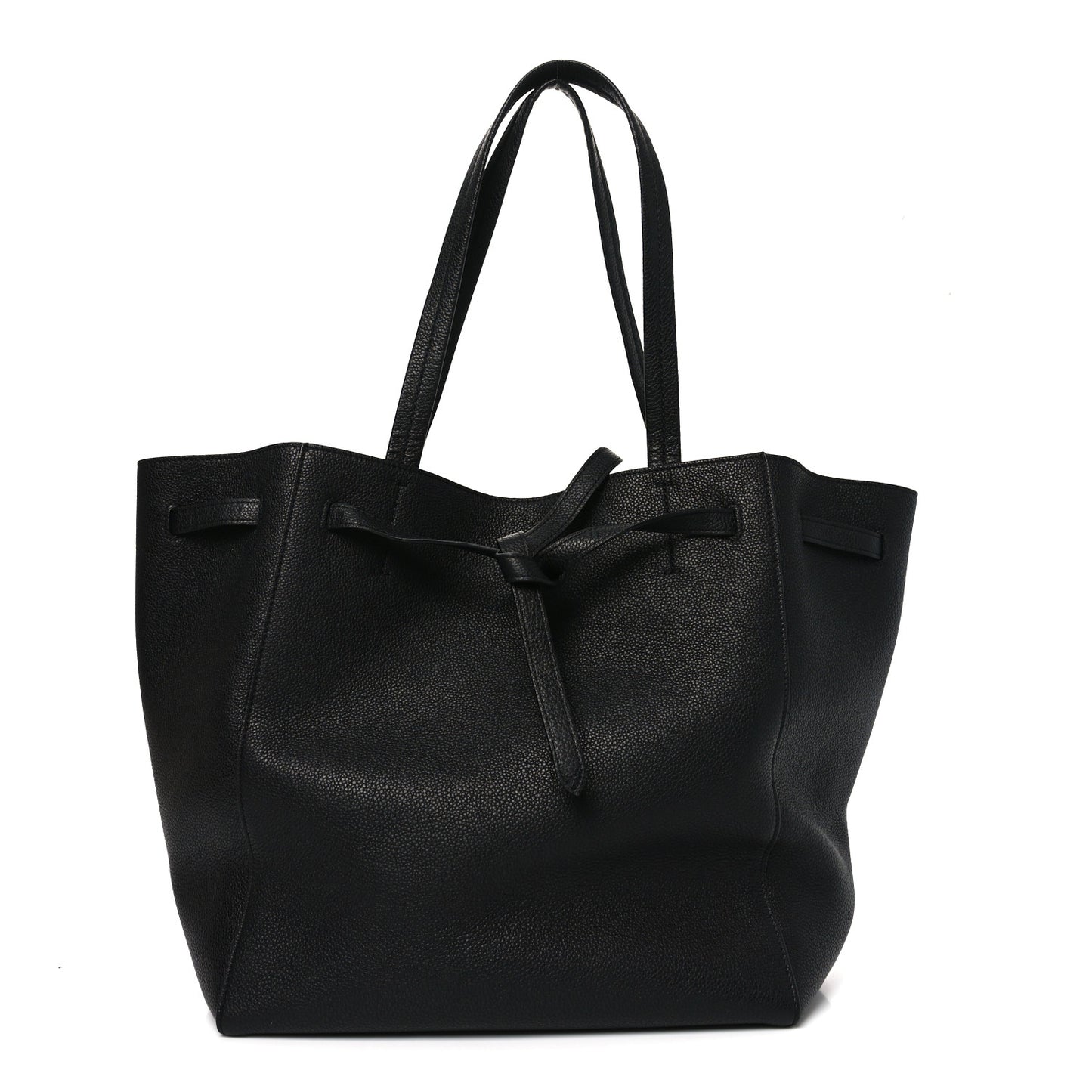 Soft Grained Calfskin Small Belt Cabas Phantom Black