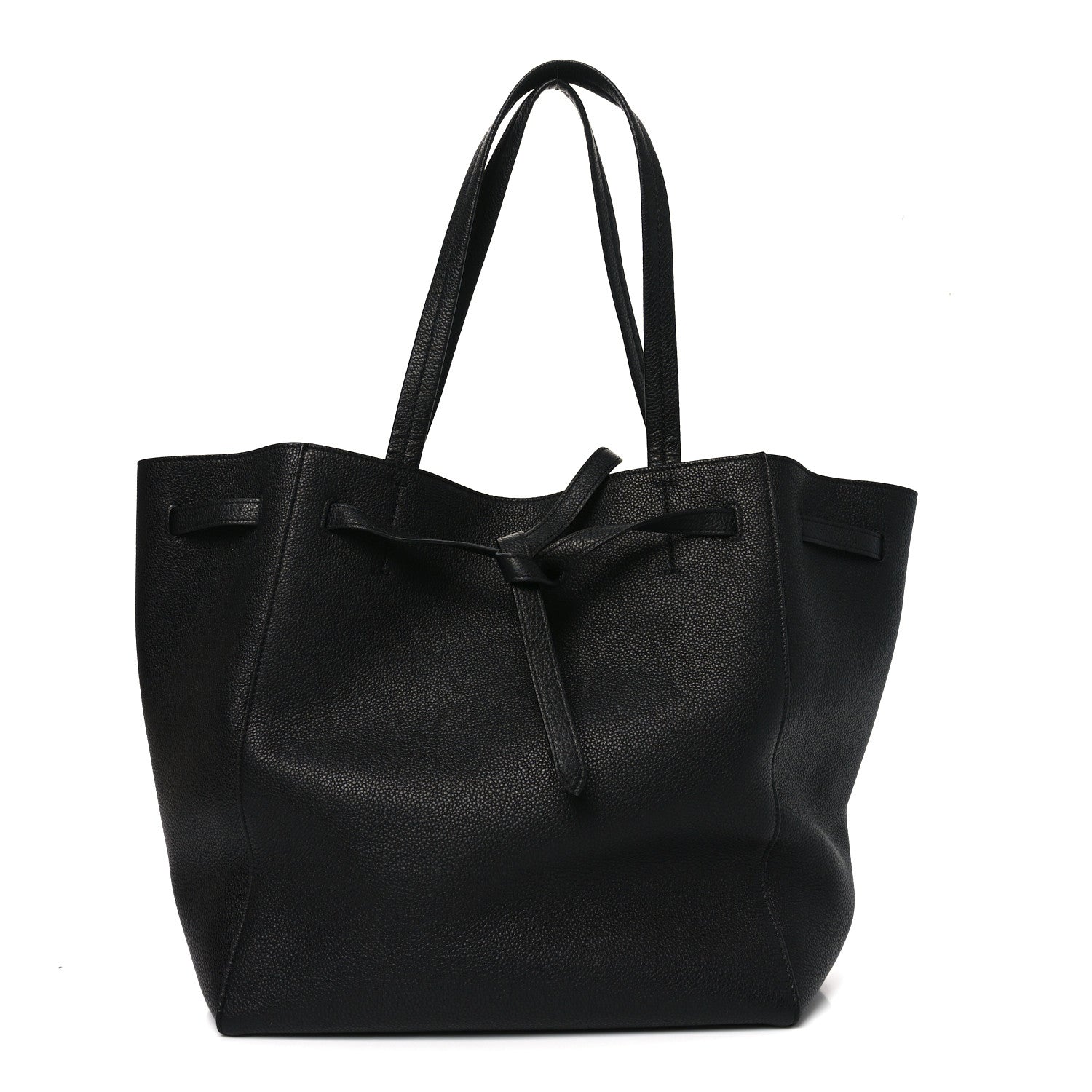 Celine Soft Grained Calfskin Small Belt Cabas Phantom Black 1 of 9