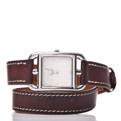 Hermes Stainless Steel Barenia 23mm Cape Cod Double Tour Quartz Watch Fauve 3 of 13