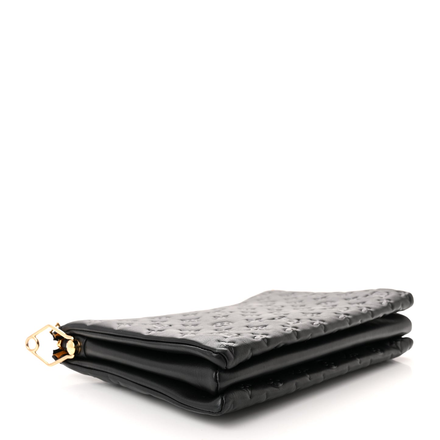 Lambskin Embossed Monogram Coussin MM Black