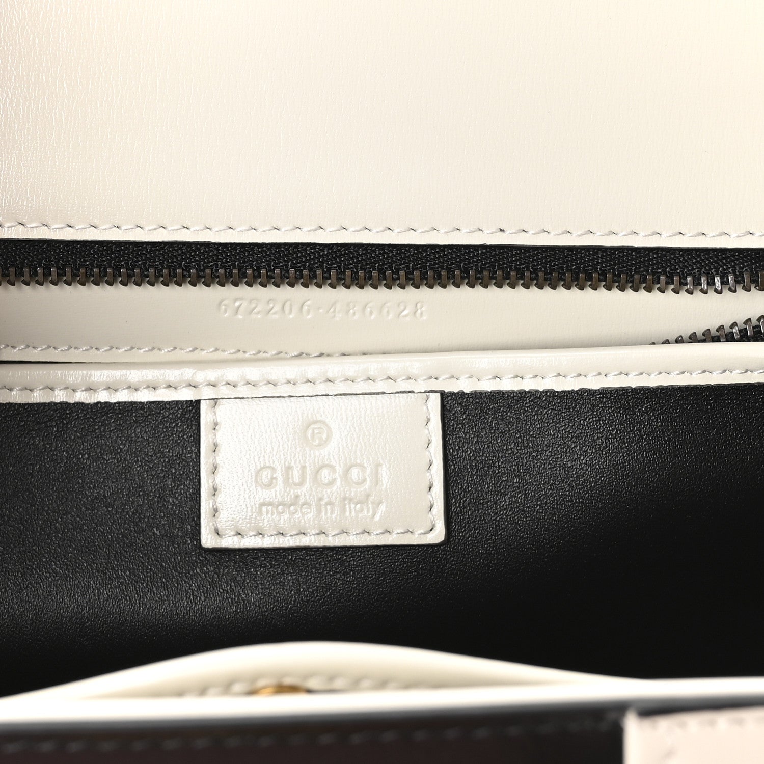 Gucci Boarded Dyana Lux Calfskin Web Monochrome Medium Bamboo 1947 Top Handle Bag Black White 6 of 9