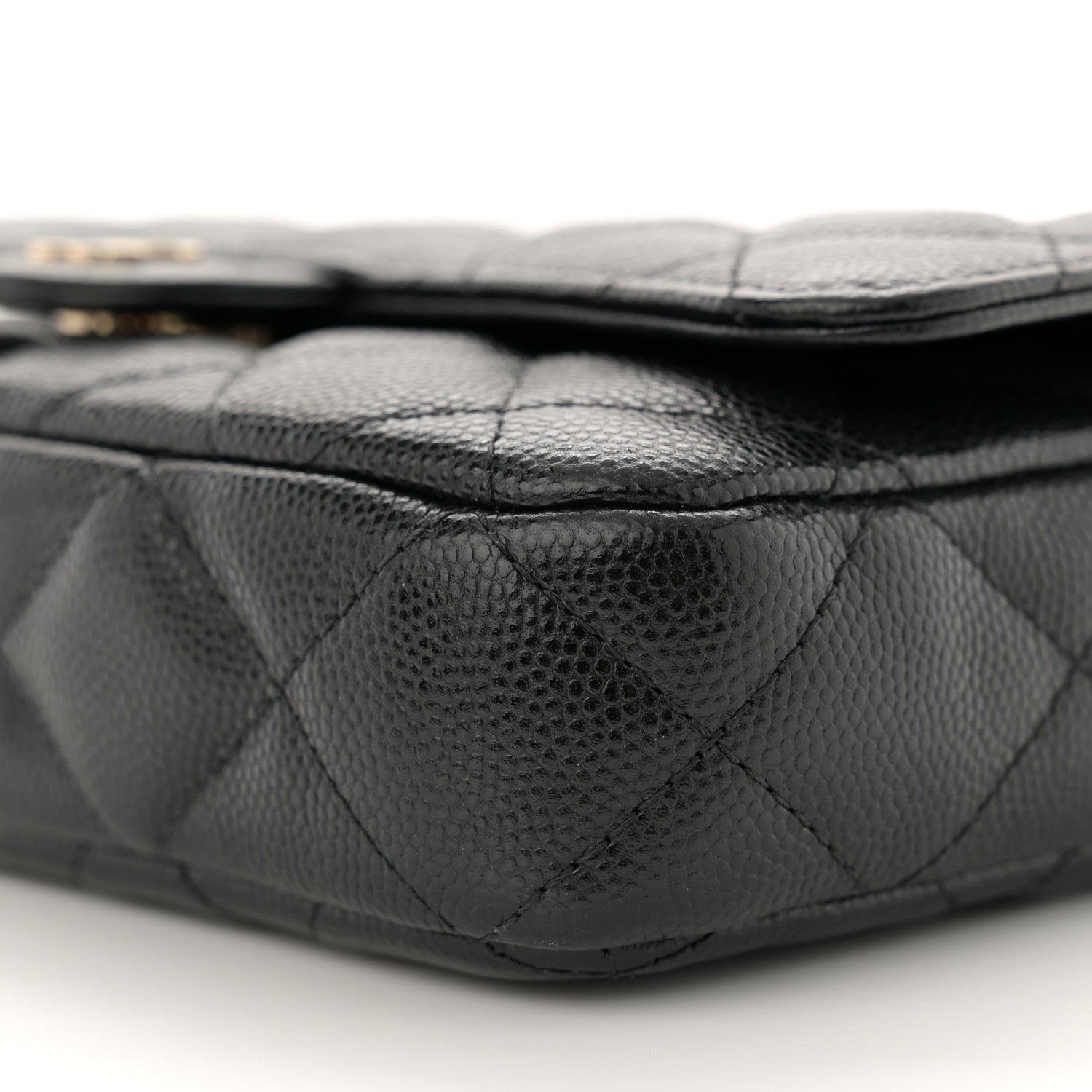 Chanel Caviar Quilted Flap Phone Holder With Chain Black 11 of 14