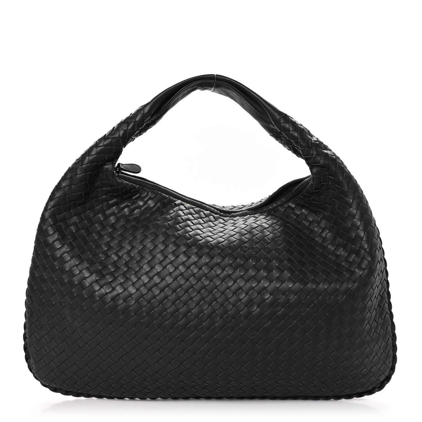 Nappa Intrecciato Large Veneta Hobo Grey