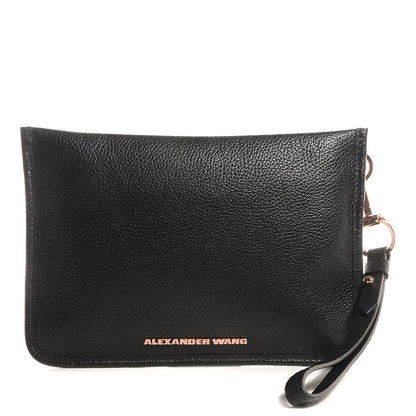 Alexander Wang Pebbled Leather Prisma Wristlet Black With Rose Gold Hardware 1 of 7
