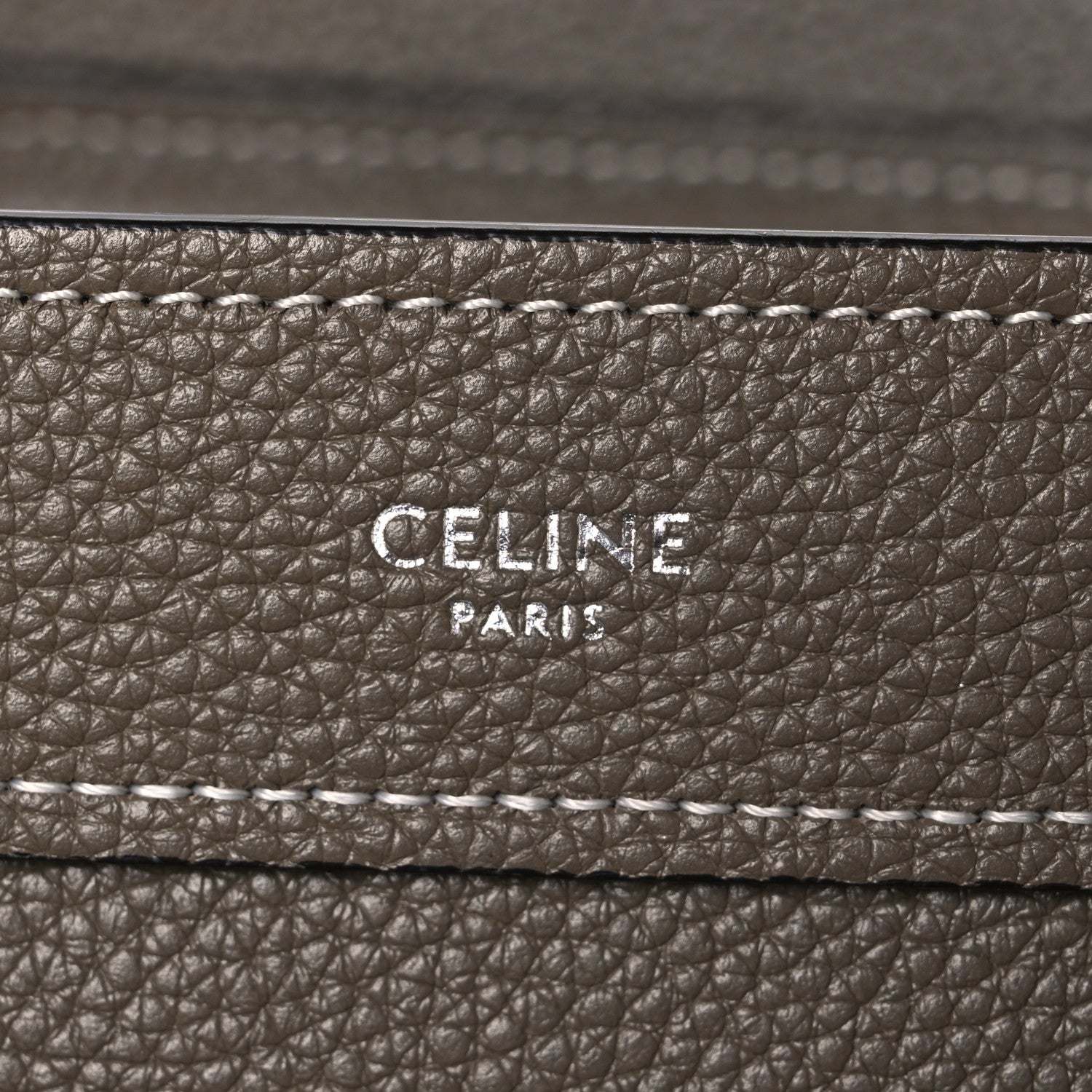 Celine Drummed Calfskin Nano Luggage Souris 5 of 10