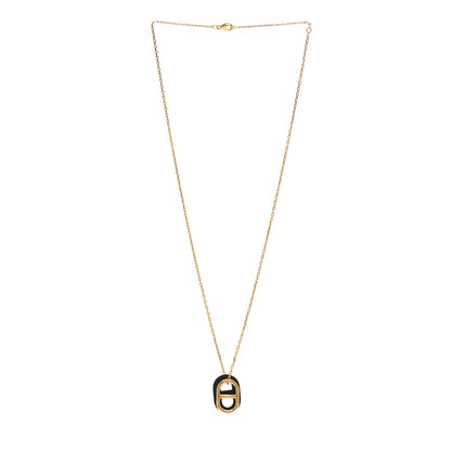 Hermes Swift O'Maillon Pendant Necklace Black 3 of 5