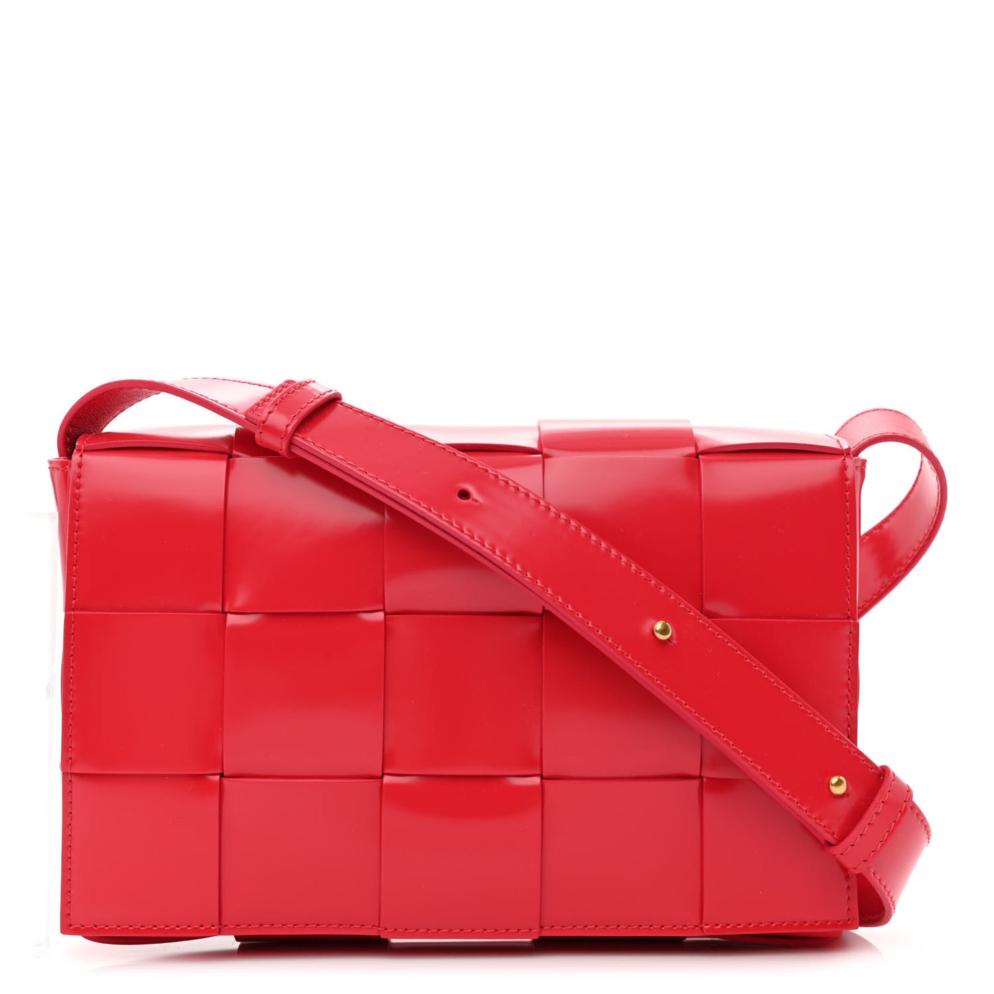 Patent Maxi Intrecciato Cassette Crossbody Bag Firework